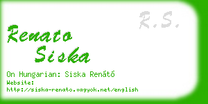 renato siska business card